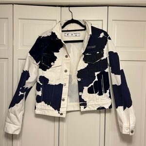 Off-White Blue and White Patterned Jacket
